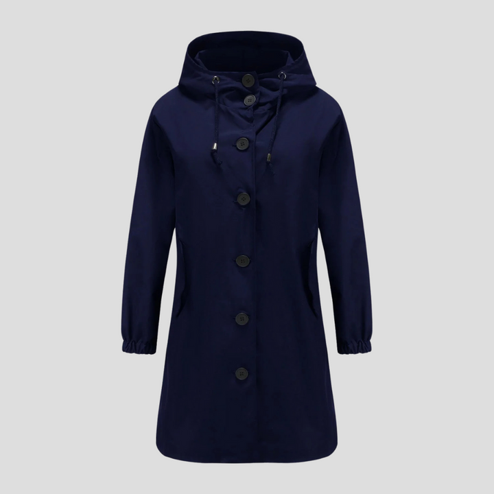 Chaqueta impermeable con capucha para mujer
