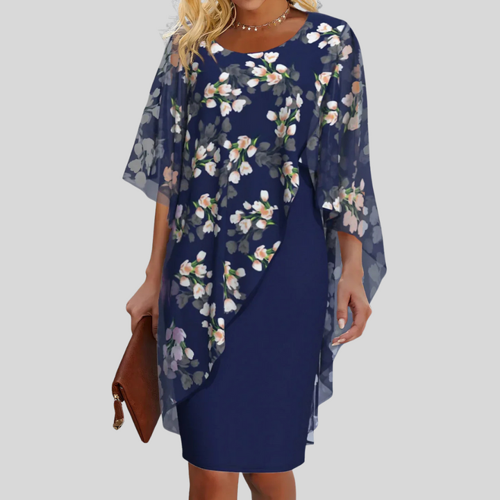 Vestido Chifón Floral Elegante – Estilo Gracioso con Imprimaciones Femeninas