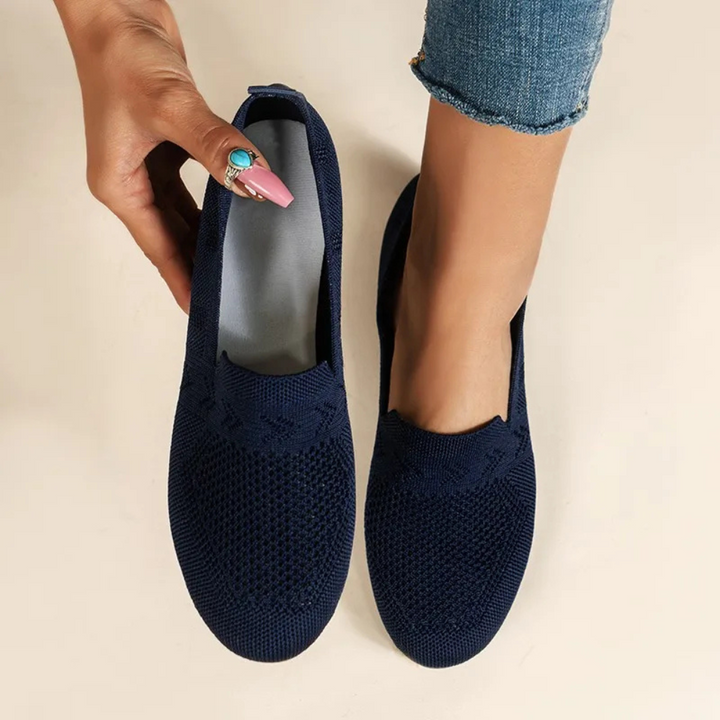 Zapatos sin cordones de malla transpirable para mujer