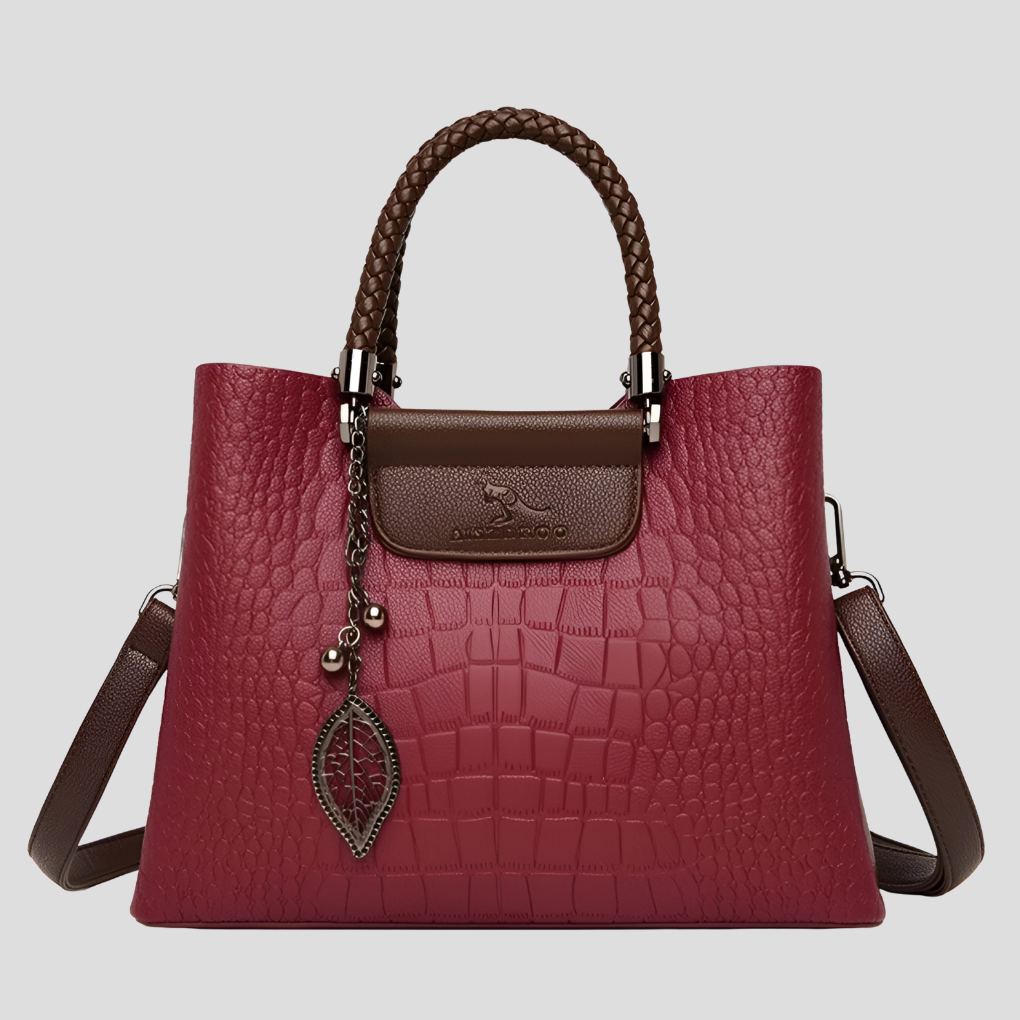 Lyudmila - Bolso de mano de teca de lujo para mujer