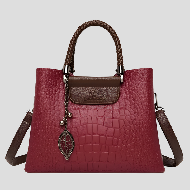 Lyudmila - Bolso de mano de teca de lujo para mujer