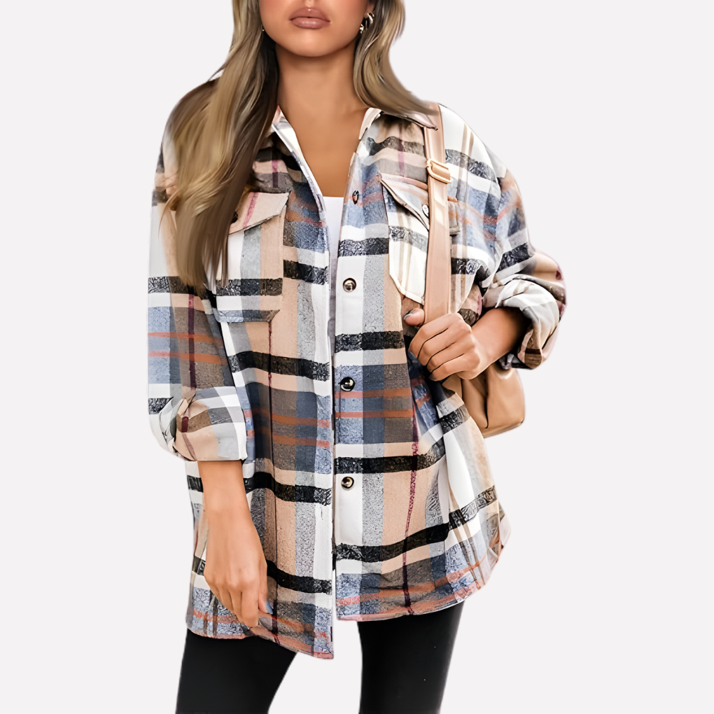 Chaqueta de cuadros para mujeres
