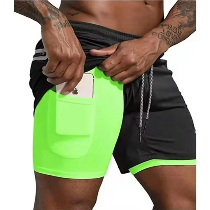 Pantalones cortos deportivos 2 en 1 para hombre: diseñados para el rendimiento y la comodidad