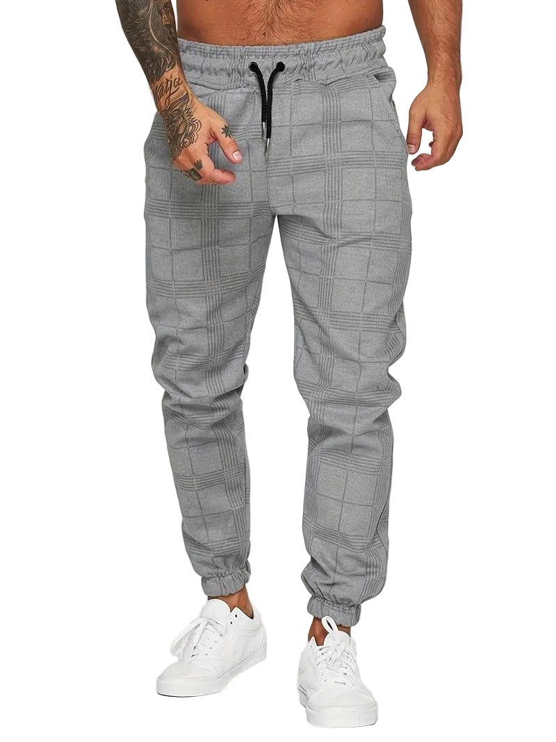 Pantalones Jogger Slim Fit a Cuadros para Hombres