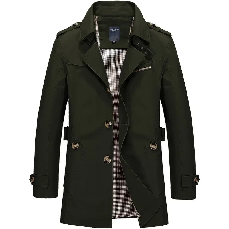 Chaqueta cortavientos clásica de negocios para hombre