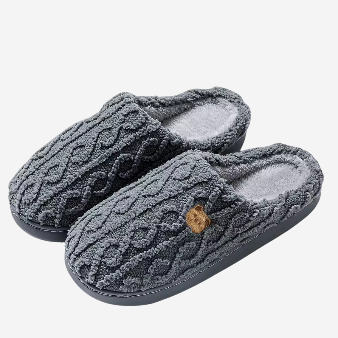 Cálidas zapatillas de felpa para mujer