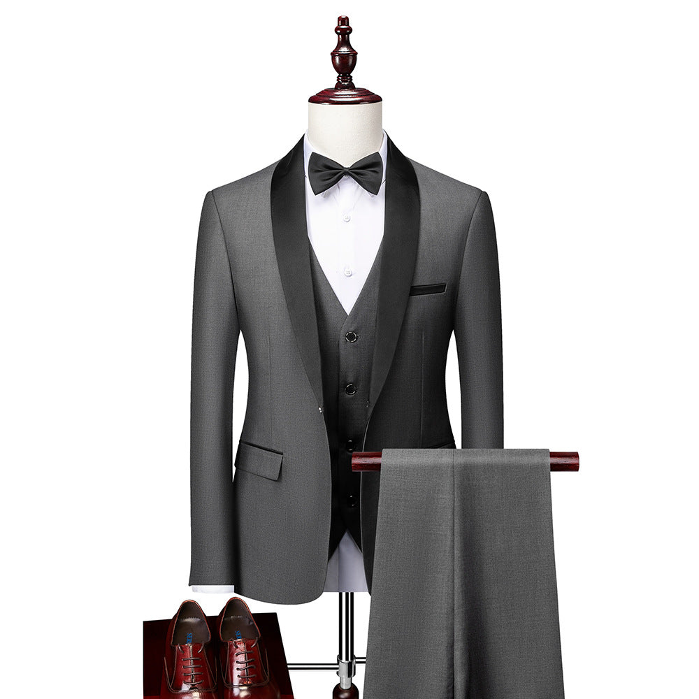 Conjunto de traje slim fit de 3 piezas para hombres