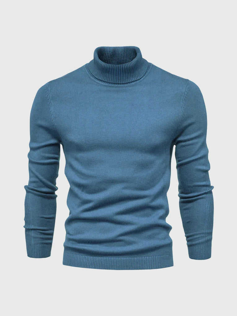 Suéter de Cuello Alto para Hombres – Lavable y Versátil