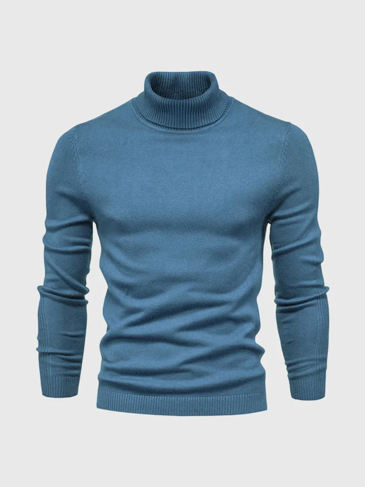 Suéter de Cuello Alto para Hombres – Lavable y Versátil