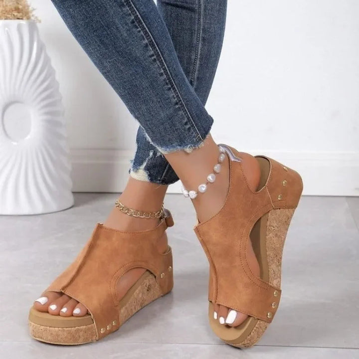 Sandalias de cuña de moda para mujer