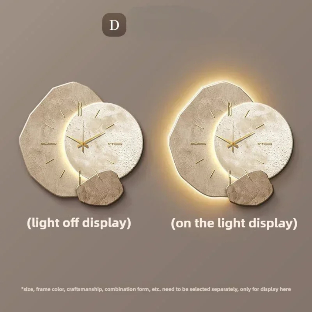 Reloj de Pared Modernista Minimalista con Luz