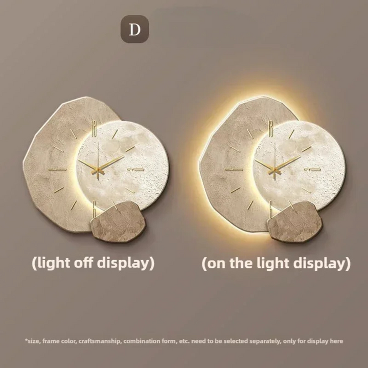 Reloj de Pared Modernista Minimalista con Luz