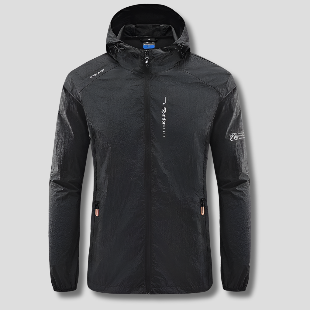 Chaqueta de verano con capucha ultraligera a prueba de viento y sol para hombres