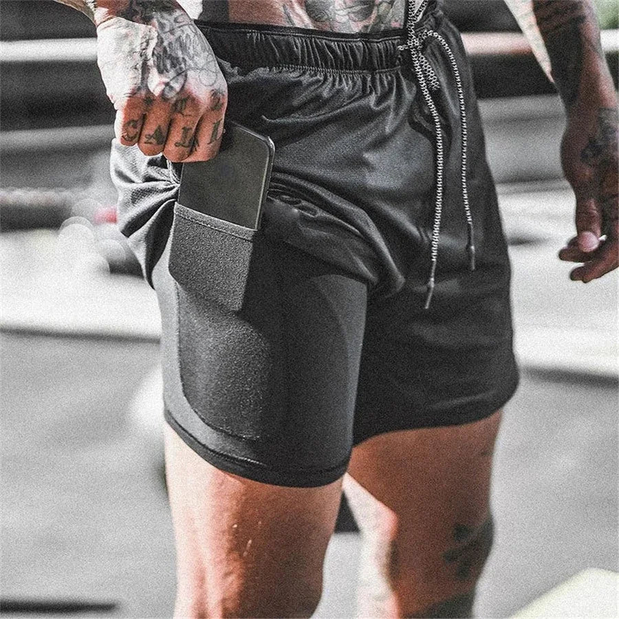 Pantalones cortos deportivos 2 en 1 para hombre: diseñados para el rendimiento y la comodidad