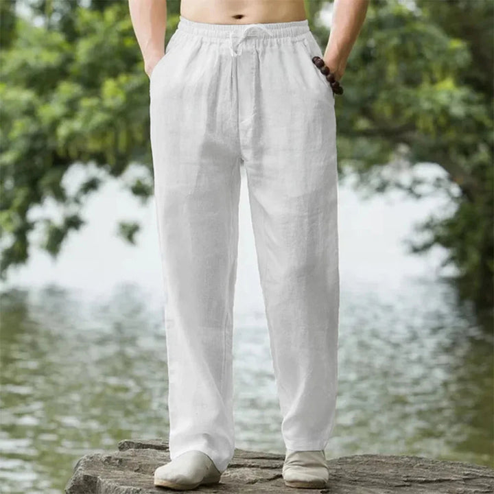 Pantalones de playa de lino para hombre para disfrutar de la comodidad veraniega sin complicaciones