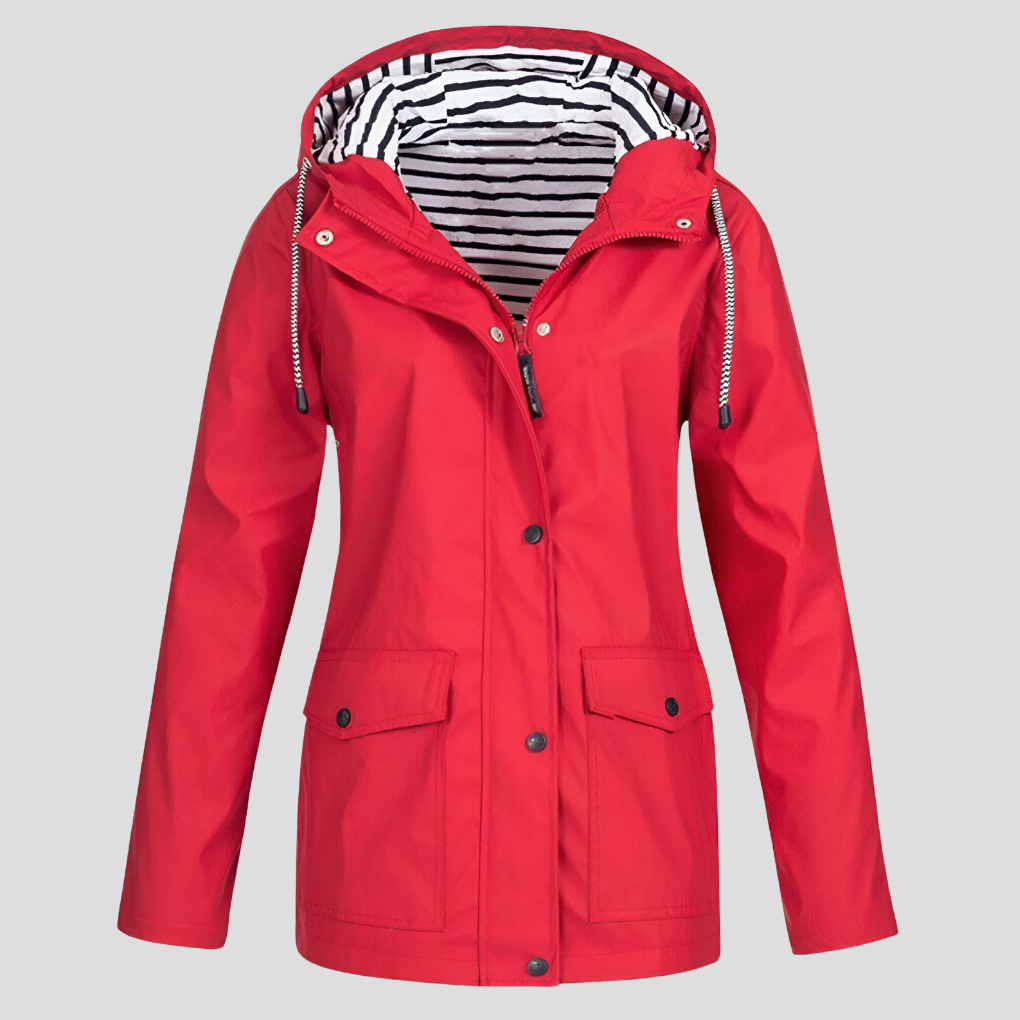 Chaqueta con Capucha Resistente al Agua y al Viento para Mujeres