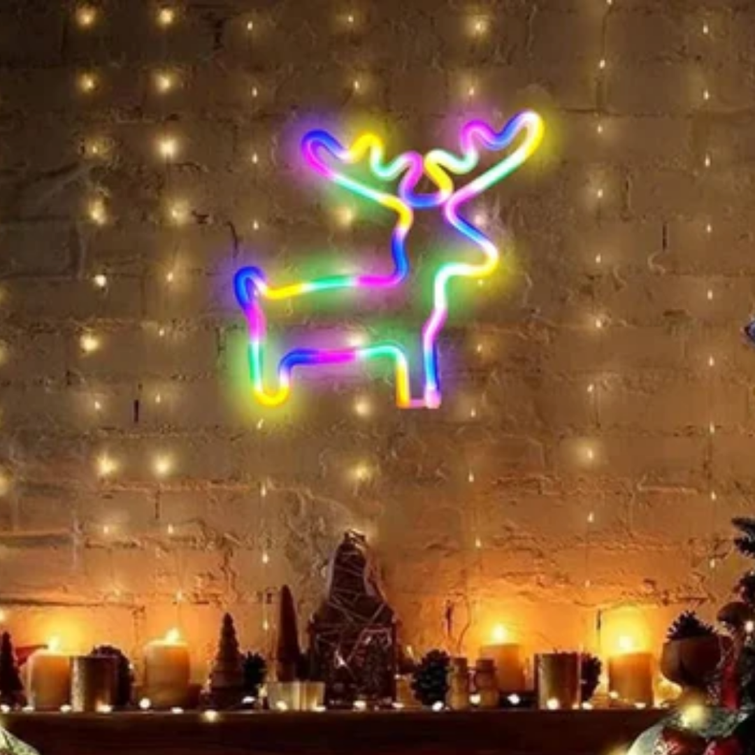 Letrero de Neón de Árbol de Navidad