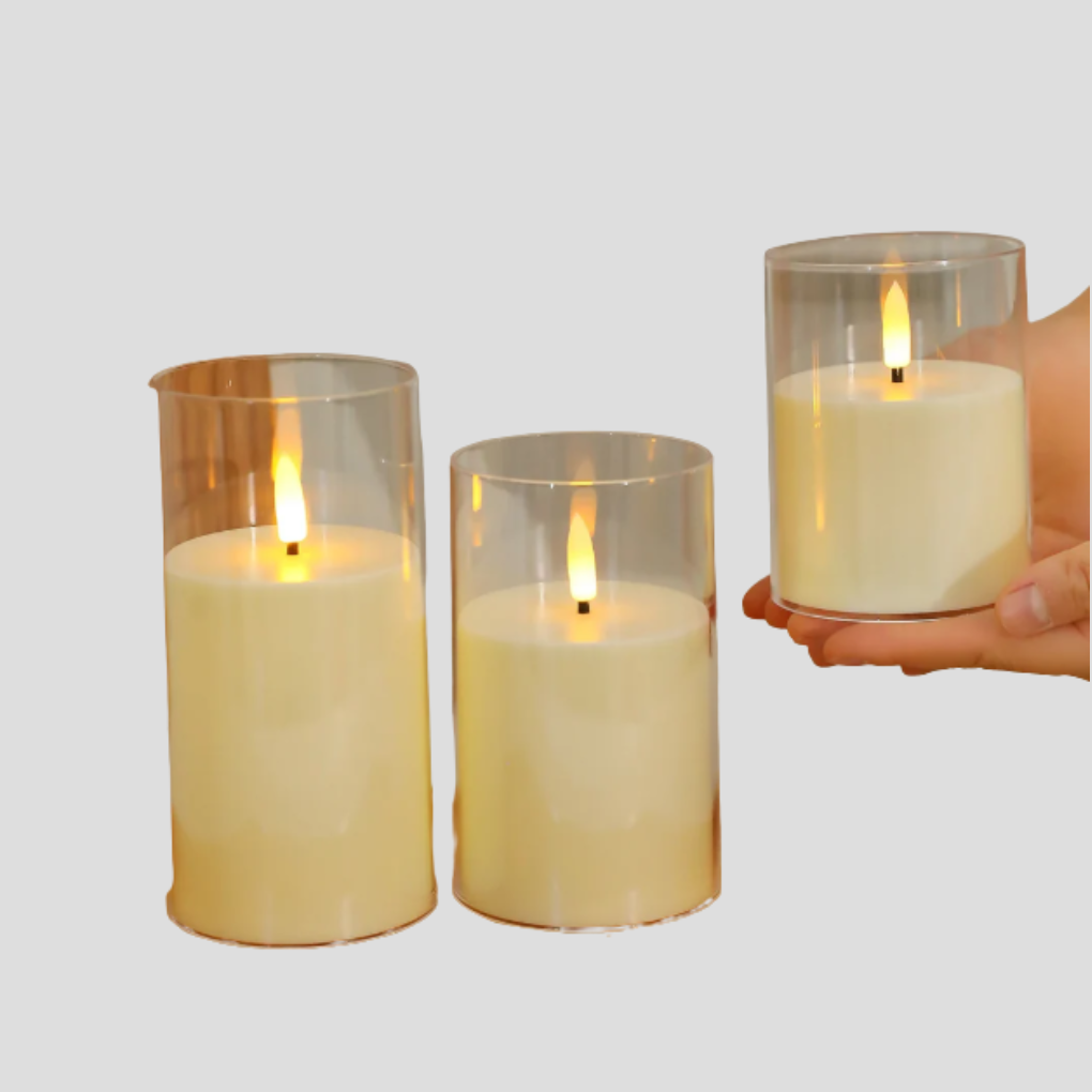 Juego de Velas LED de 3 Piezas