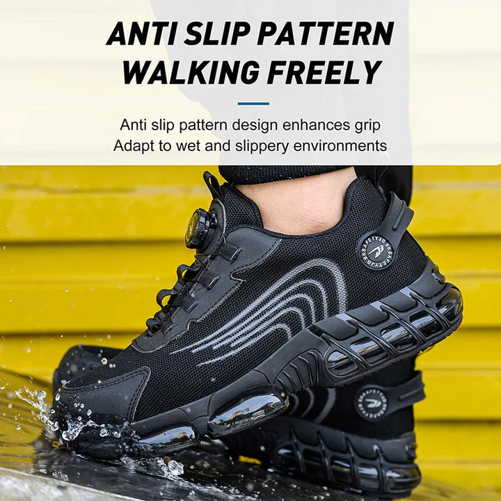 Zapatos de trabajo con cordones para hombre, diseñados para ofrecer equilibrio
