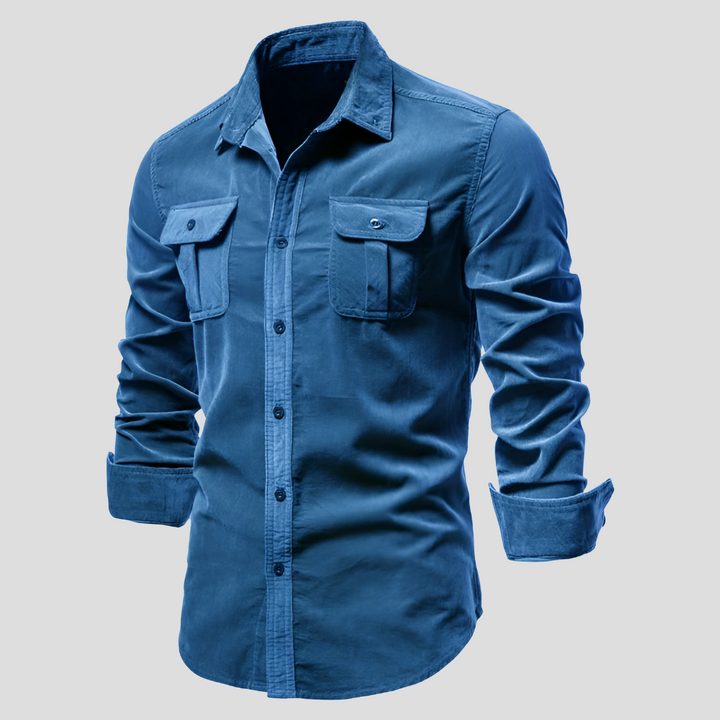 Camisas de Corduroy de Mangas Largas para Hombres