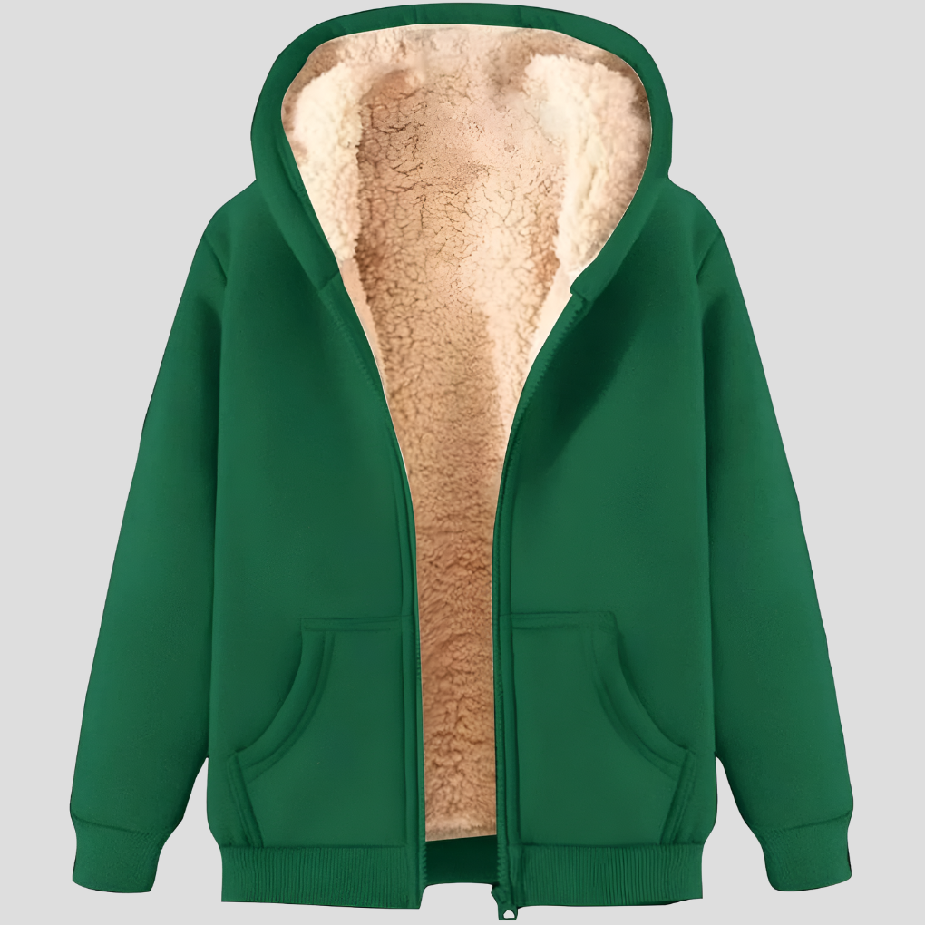 Chaqueta con Capucha Forrada de Forro Polar de Invierno para Hombres