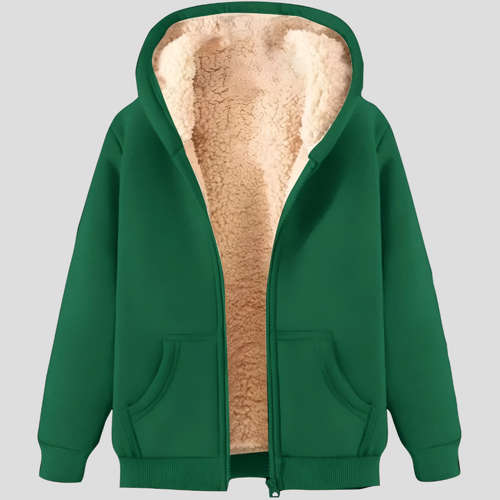 Chaqueta con Capucha Forrada de Forro Polar de Invierno para Hombres