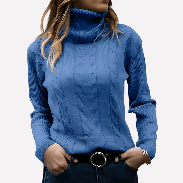 Suéter de Cuello Alto para Mujeres – Estilo Diario Relajado