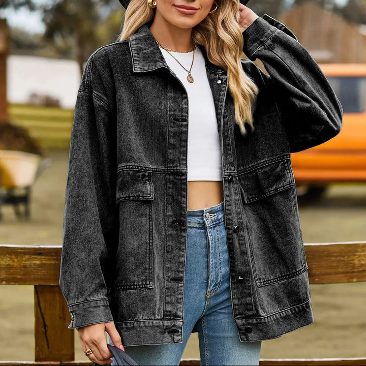 Chaqueta Denim Vintage Clásica para Mujeres