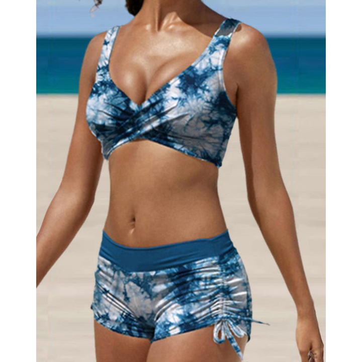 Isla – Bañador de Dos Piezas Impreso para Mujeres | Ajustable