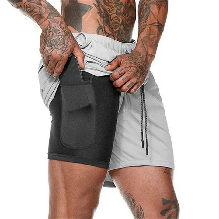 Pantalones cortos deportivos 2 en 1 para hombre: diseñados para el rendimiento y la comodidad