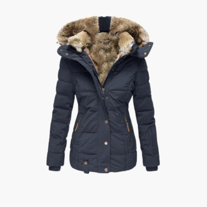 Chaqueta de Mujeres con Superficie Embossada y Cierres