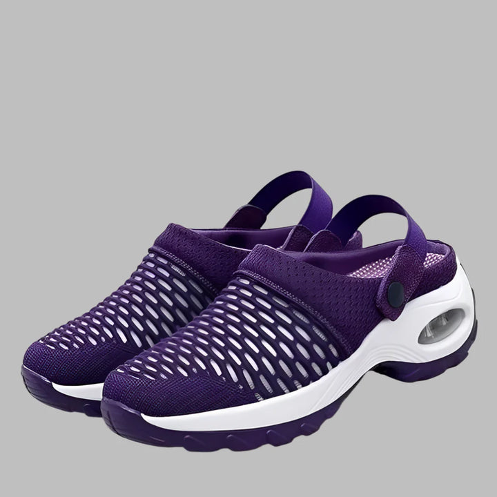 Zapatillas de casa de malla transpirable para mujer, vista de cerca