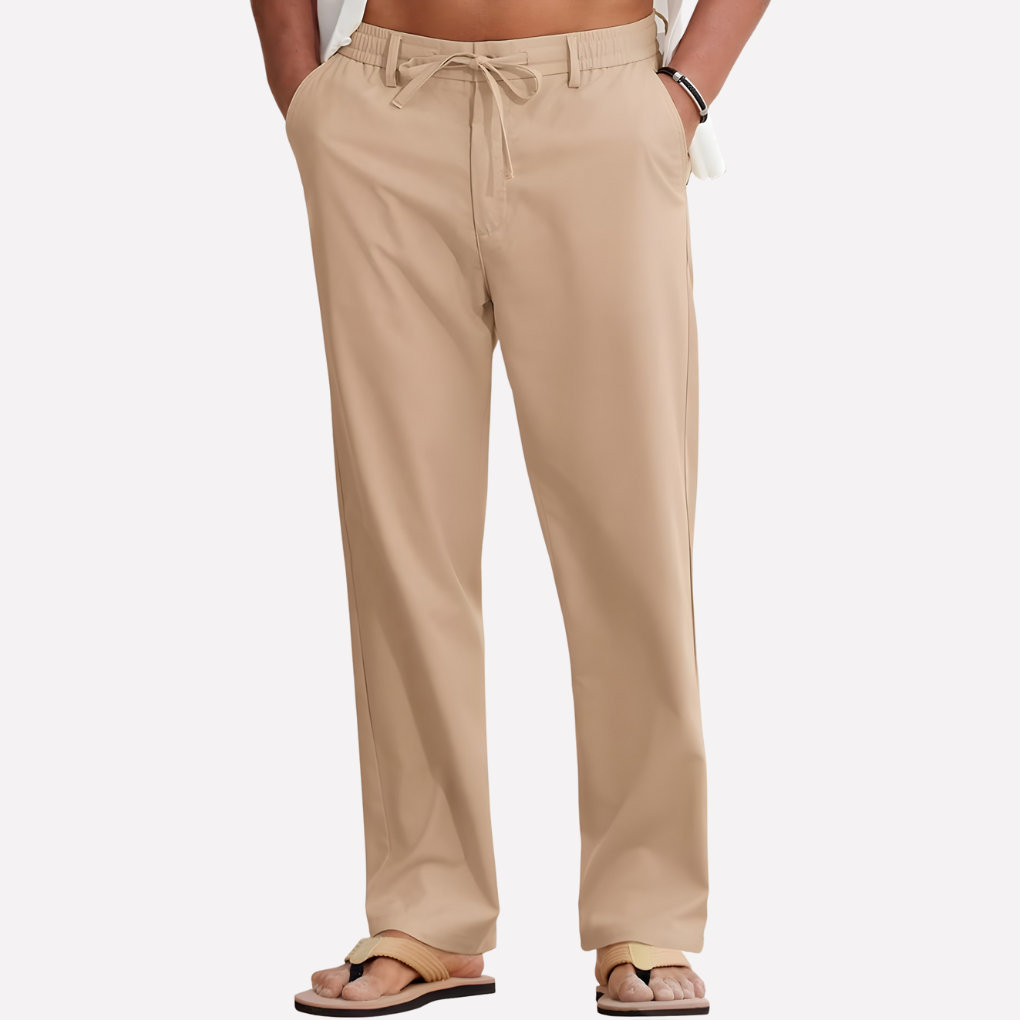 Pantalones de Algodón y Lino para Hombre