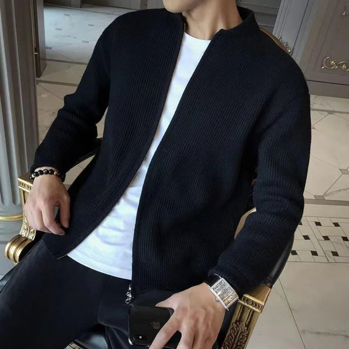 Cárdigan de punto para hombre, cálido y elegante