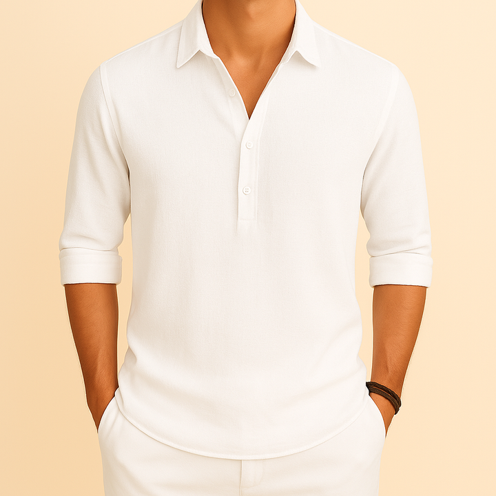 Camisa informal de manga larga holgada para hombre