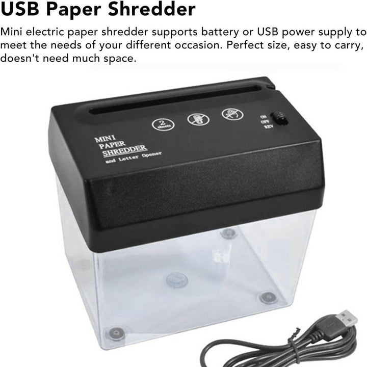 Mini Destructora de Papel de Escritorio – Compacta, Silenciosa y Eficiente