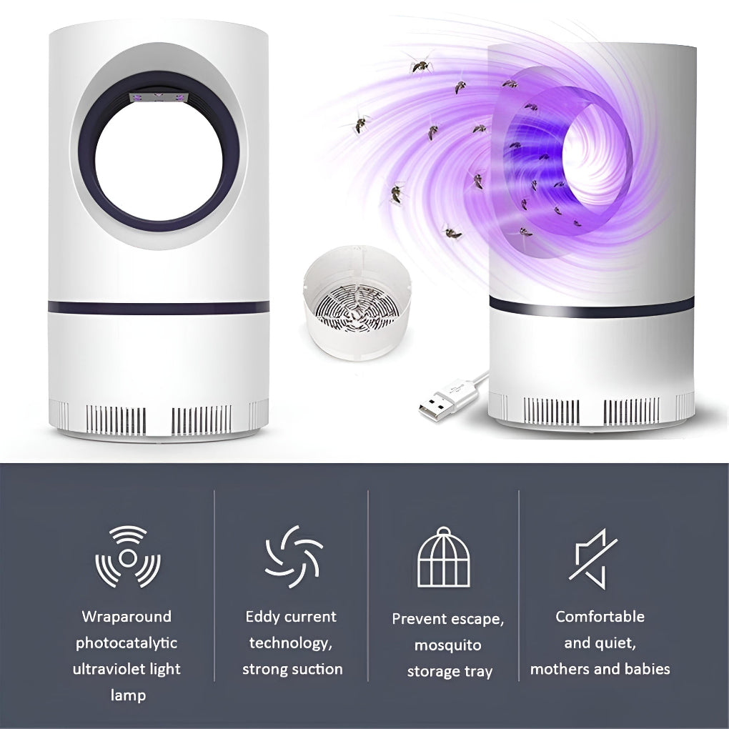 Trampa de Insectos con Luz UV - Mata Mosquitos y Moscas para Interior/Exterior