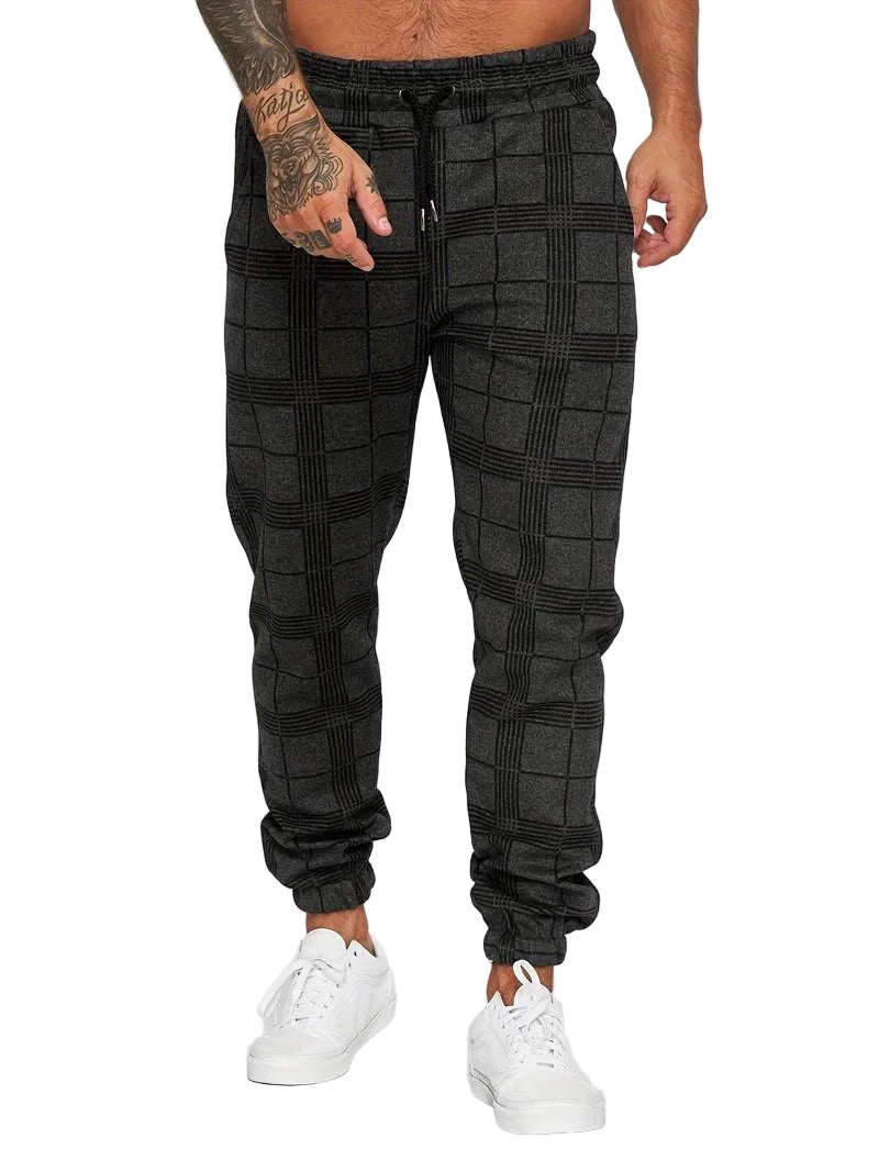 Pantalones Jogger Slim Fit a Cuadros para Hombres