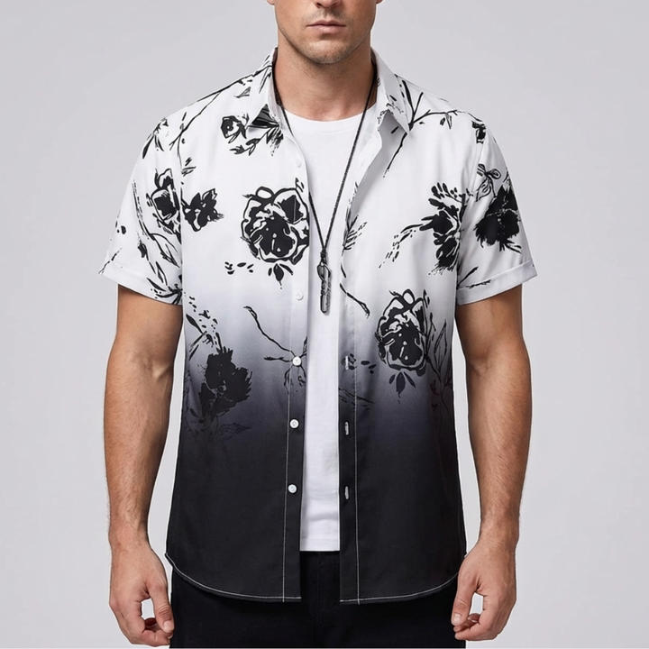 Camisa Hawaiana con Impresión de Flores 3D para Hombres