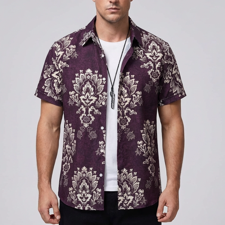 Camisa Hawaiana con Impresión de Flores 3D para Hombres