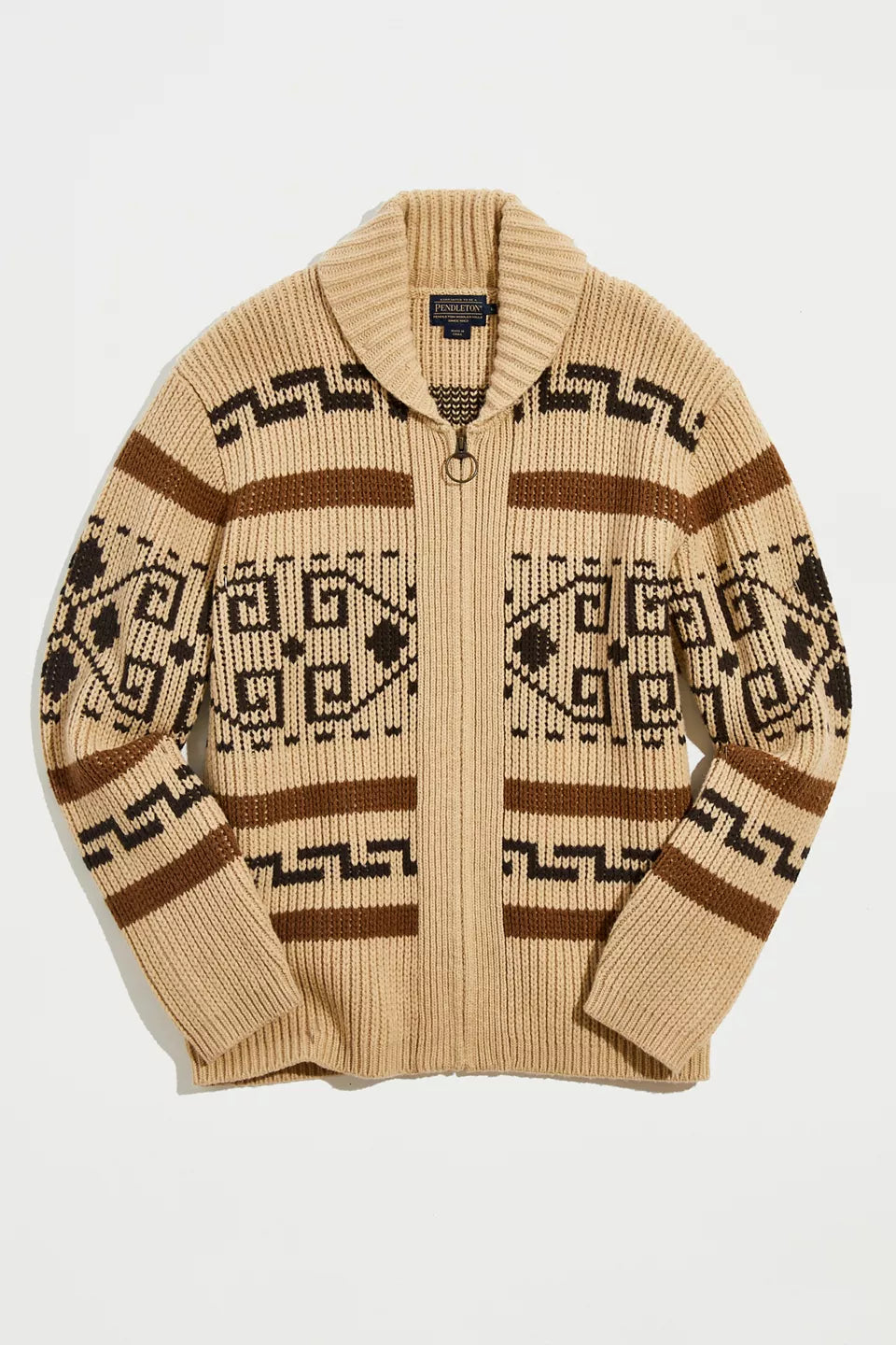 Cárdigan de punto jacquard vintage para hombre con cremallera: el estilo atemporal se une a la comodidad moderna
