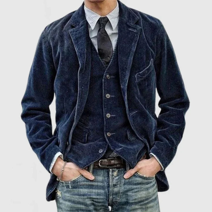Conjunto de Blazer y Chaleco Vintage Estiloso