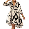 Vestido de Verano Mujer Talla Grande con Estampado Boho