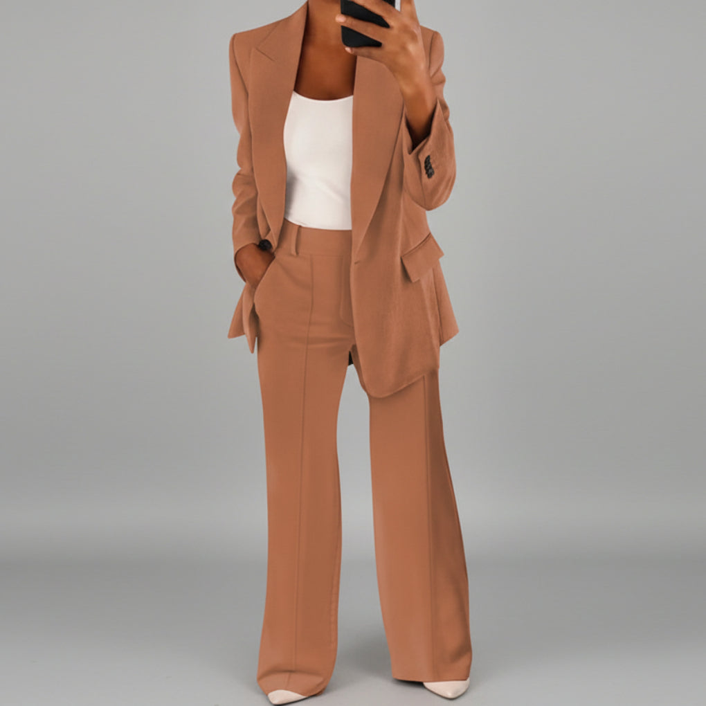 Traje de Mujer con Pantalones Anchos
