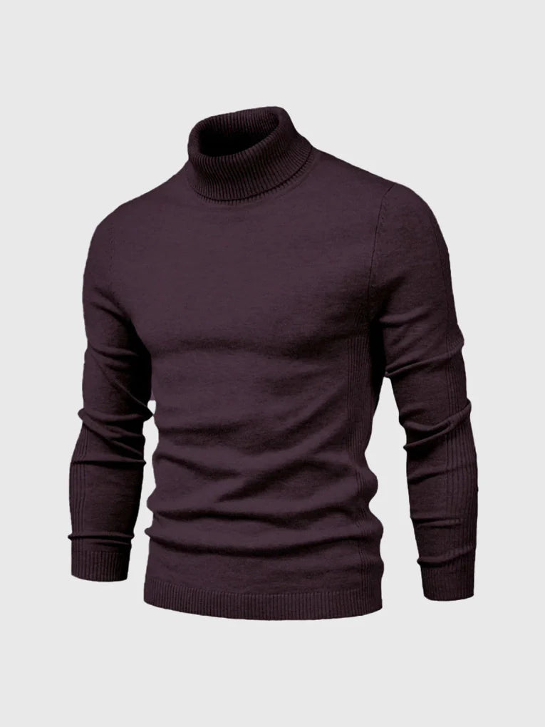 Suéter de Cuello Alto para Hombres – Lavable y Versátil