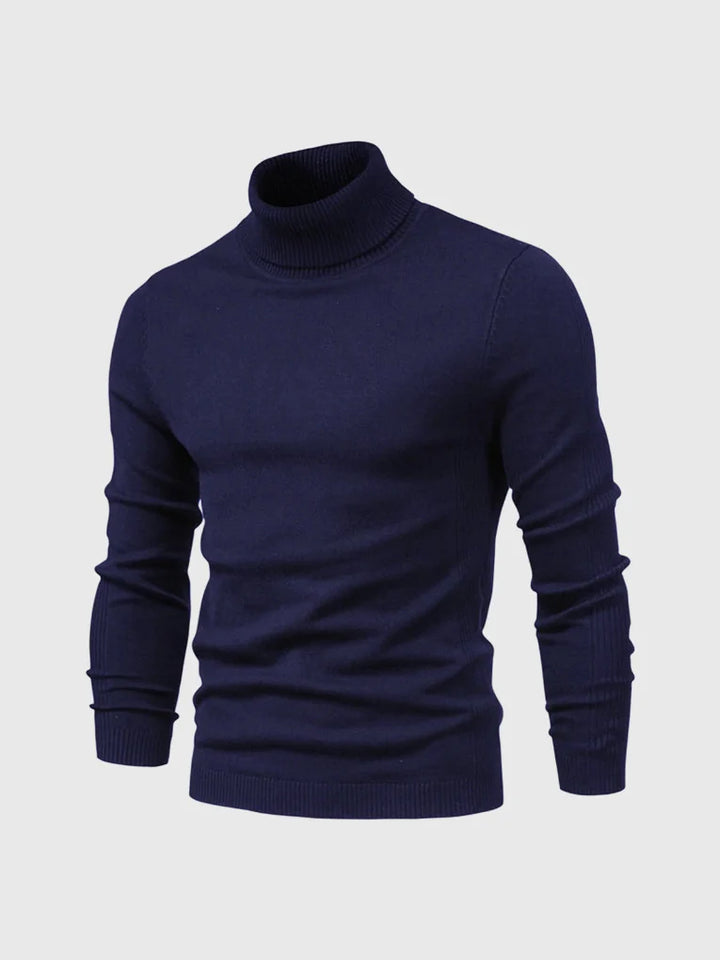 Suéter de Cuello Alto para Hombres – Lavable y Versátil