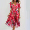 Vestido floral vaporoso de verano (hasta la rodilla)