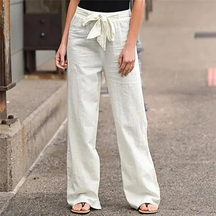 Pantalones casuales de pierna ancha para mujer