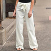 Pantalones casuales con pierna ancha para mujeres