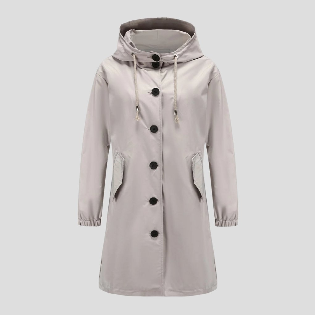 Chaqueta de Lluvia con Capucha Impermeable para Mujeres